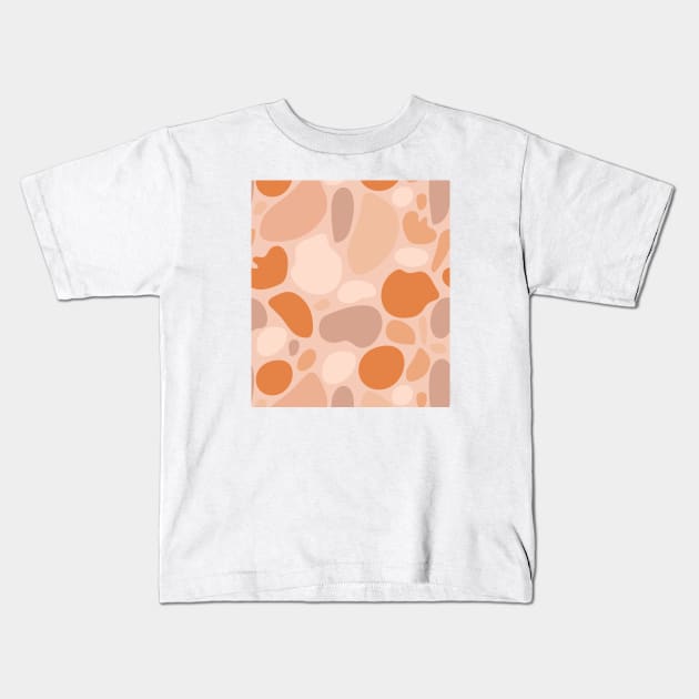 Contemporary collage. Abstract shapes in terracotta style. Kids T-Shirt by CoCoArt-Ua